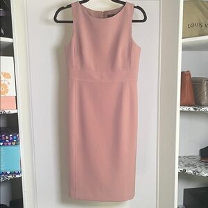 Ann Taylor Petite 2 sleeveless midi dress pink light mauve